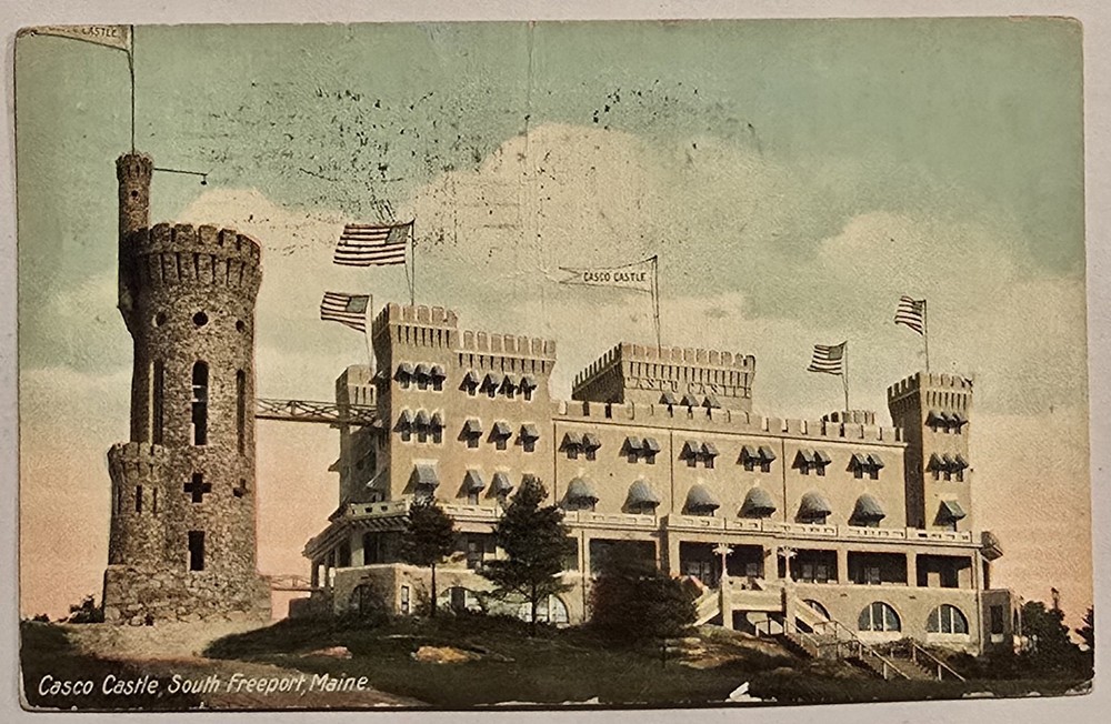 Casco Castle Vintage Postcard South Freeport ME 1911 Posted