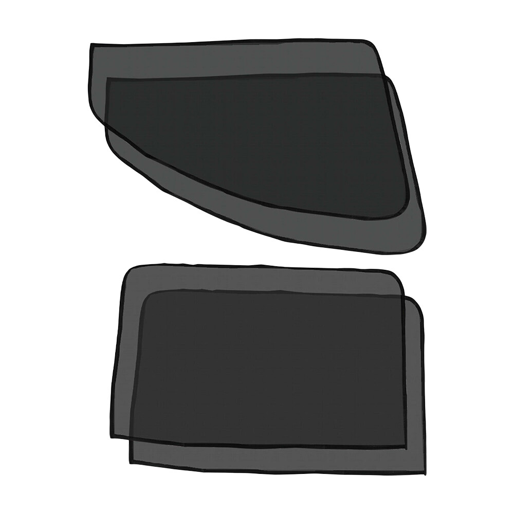 4PCS Car Window Sunshade Mesh Cover for Front Rear Windshield & Side Windows
