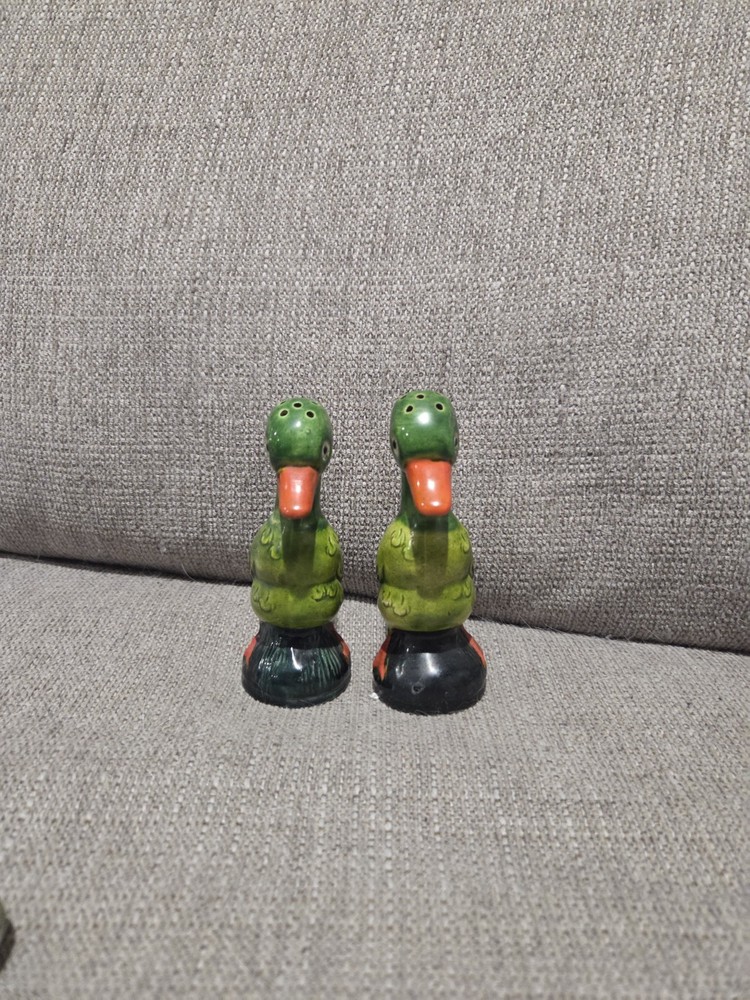vintage japanese duck salt pepper shakers