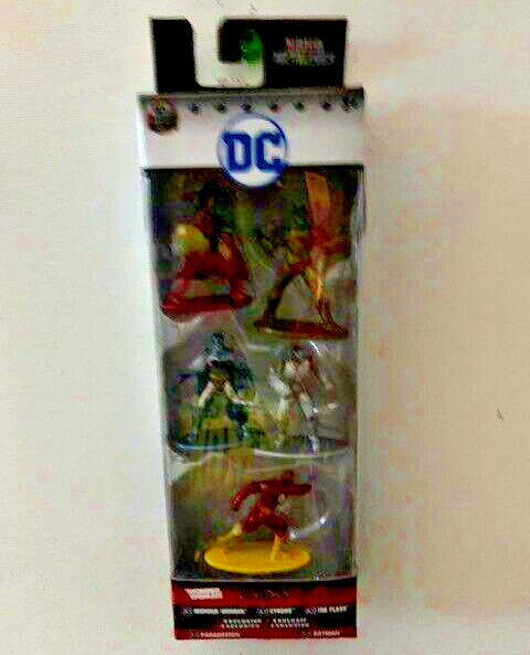 Jada Toys 2017 Nano Metalfigs DC 5Pk Wonder Woman Cyborg Flash Parademon Batman