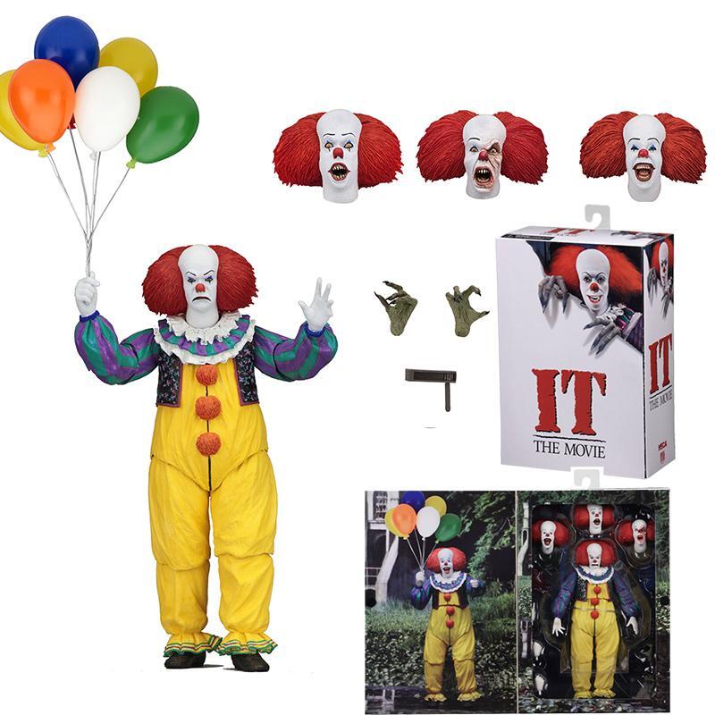 Figurine Clown Horror Movie Plastic Small Carved Modern Multicolor Solid