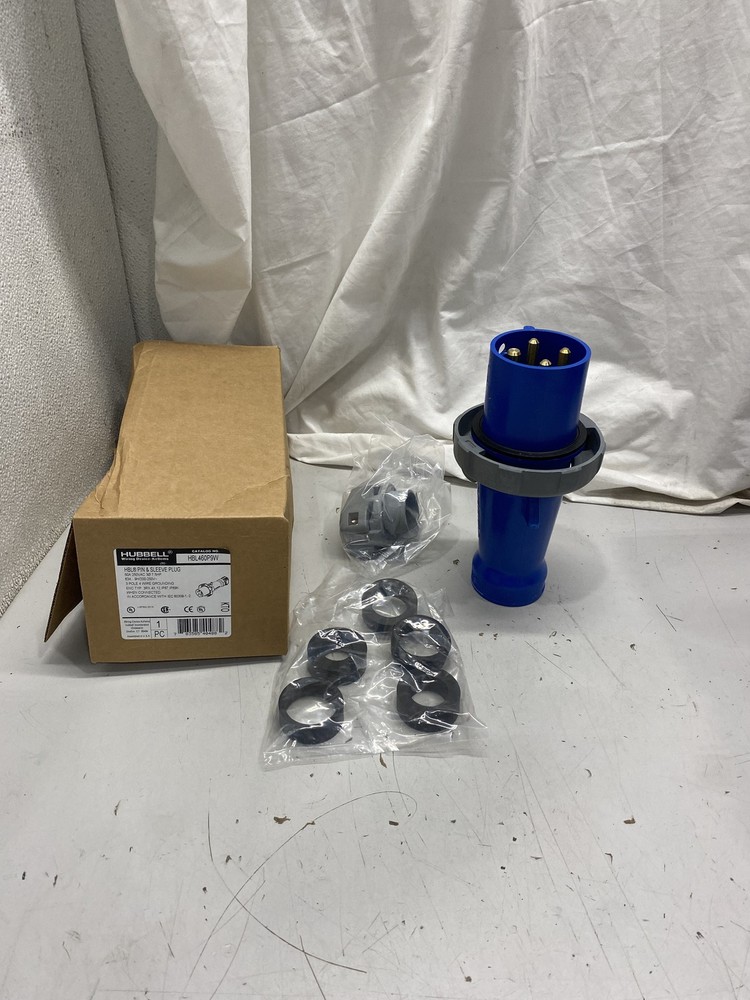 Hubbell HBL460P9W Pin/Sleeve PLUG 60A 3P 250Vac