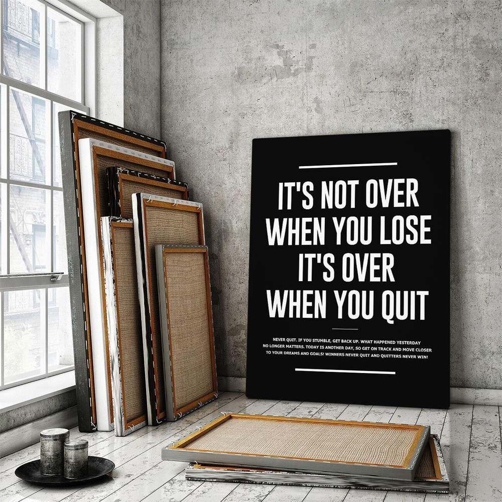It's Not Over Motivational Quote Wall Art Office Decor Poster, ,new Poster