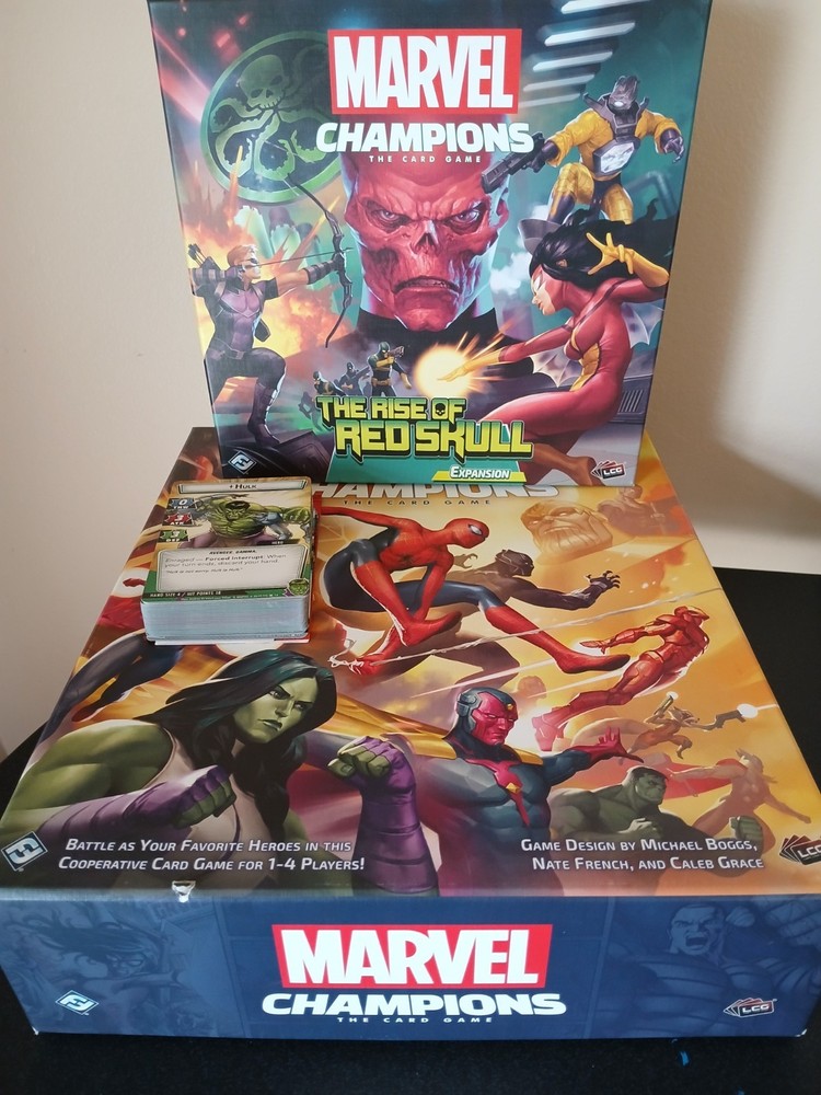 marvel champions lot includes rise of the red skull & incredible hulk expansions