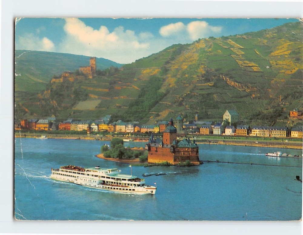 Postcard Die Pfalz Kaub Germany