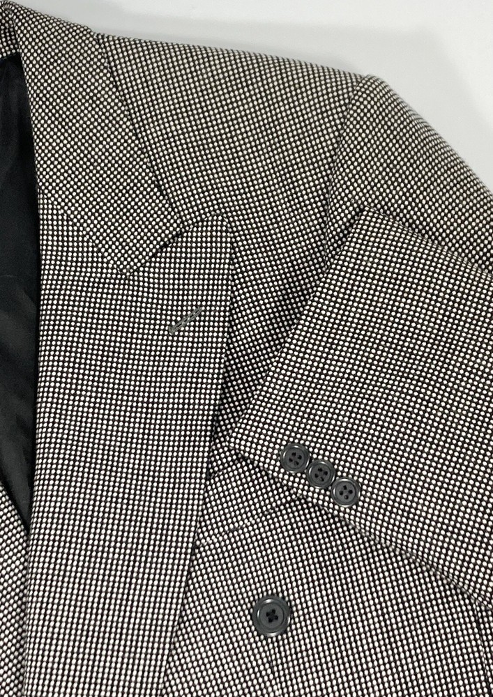 Dyckhoff Ott Heinemann Double Breasted Nailhead Gray Wool Blazer Suit Jacket 40R