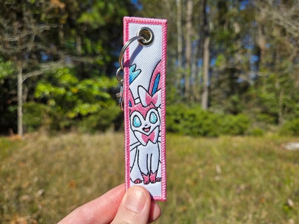 Sylveon Pokemon Keychain | Jet Tag | Flight Tag | Bag & Backpack Accessory