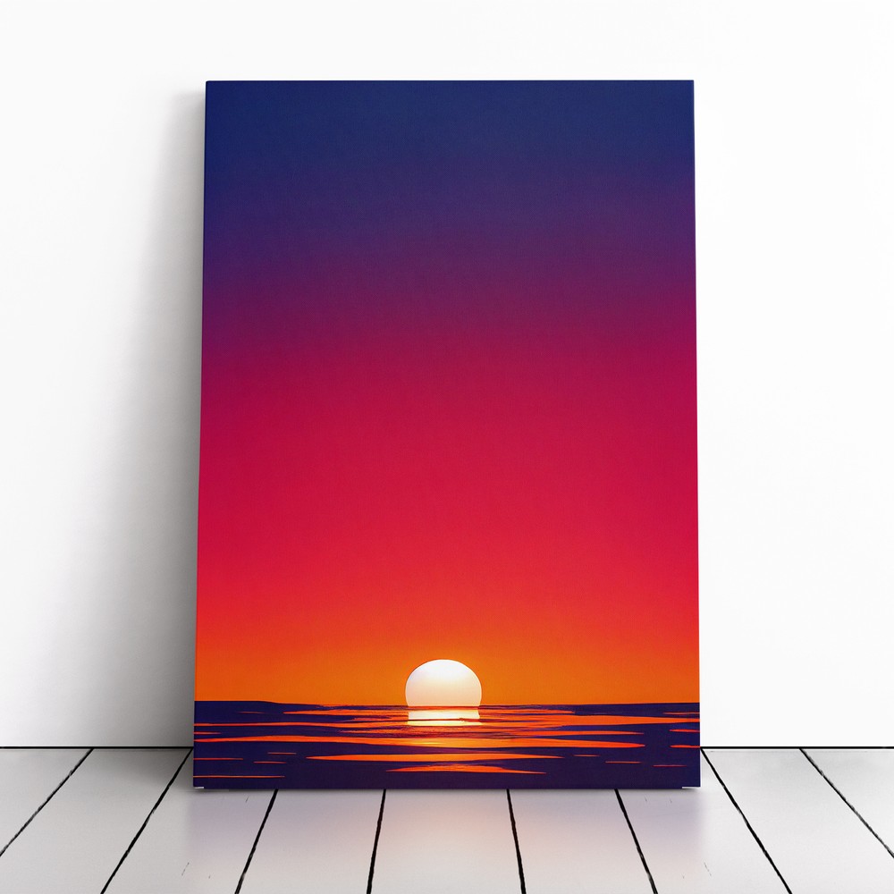 Stellar Ocean Sunset Canvas Wall Art Print Framed Picture Home Office Decor