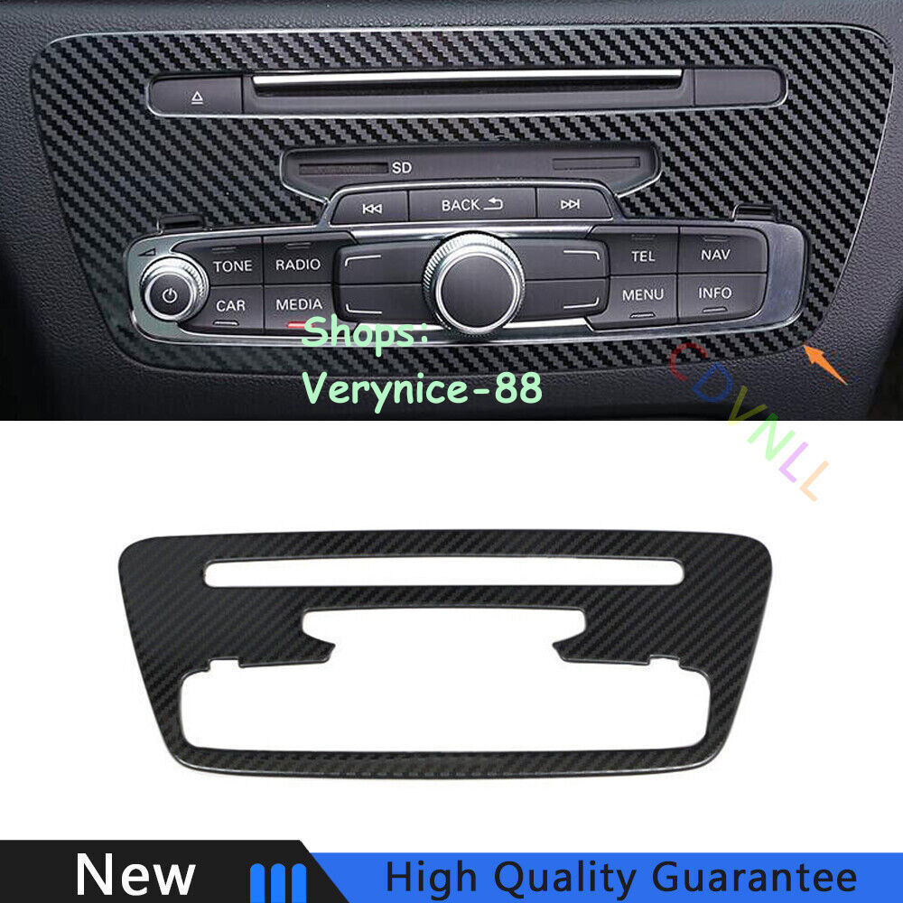For Audi Q3 13-18 Carbon Fiber Steel Console Volume Button Control Frame Trim 1*