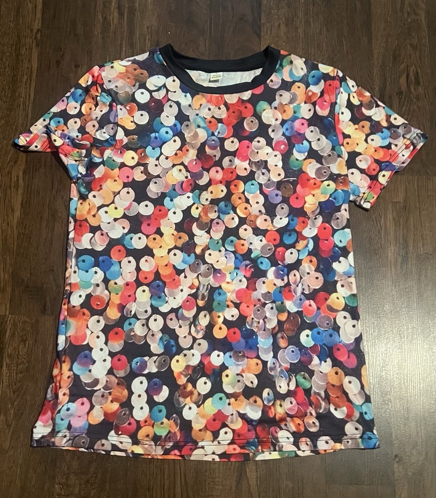 Women’s Multicolor Dressy T-Shirt, Size Small Excellent Condition Party Holiday