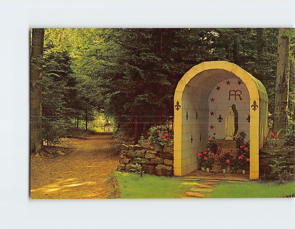 Postcard Grotto in Woods Campus Alliance College Cambridge Springs Pennsylvania