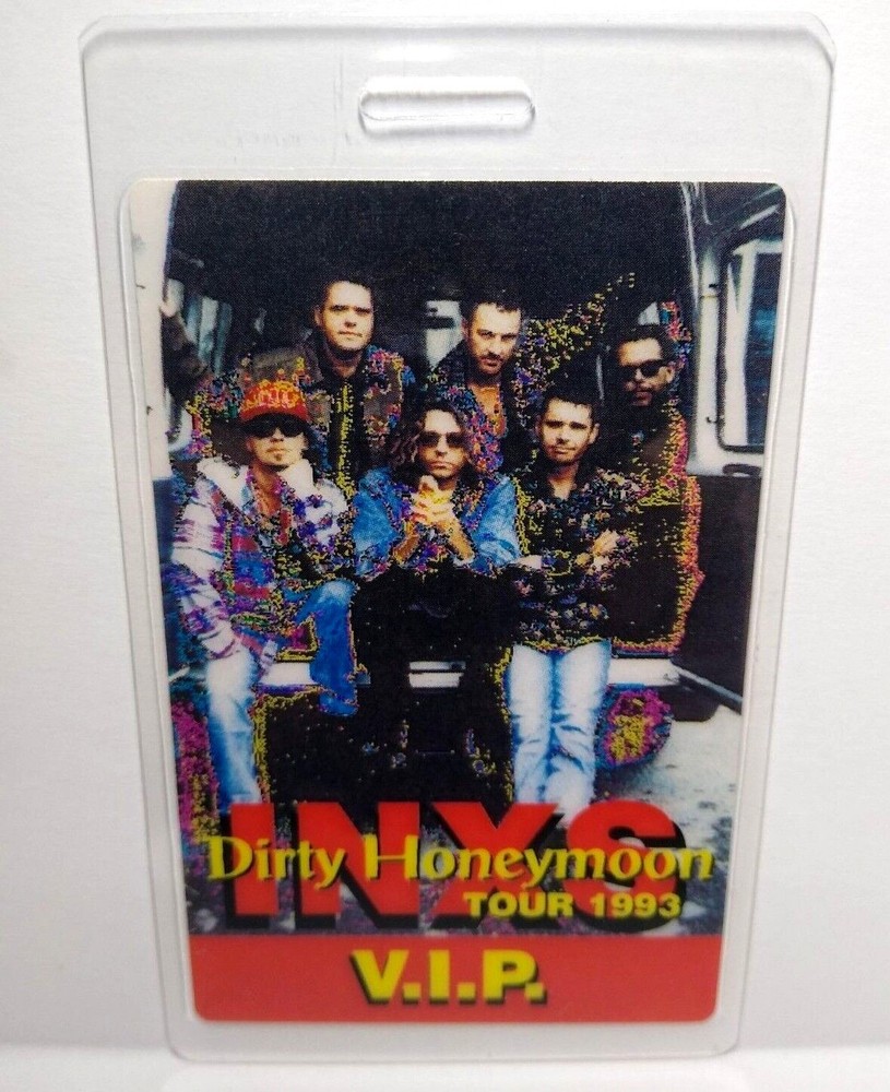 INXS Dirty Honeymoon Tour Backstage Pass VIP Laminated 1993 New Wave Pop Rock