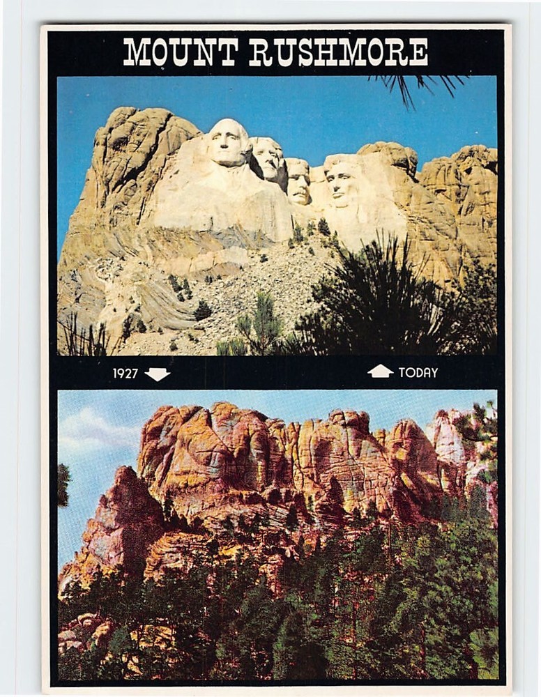 Postcard Mt. Rushmore Black Hills South Dakota USA