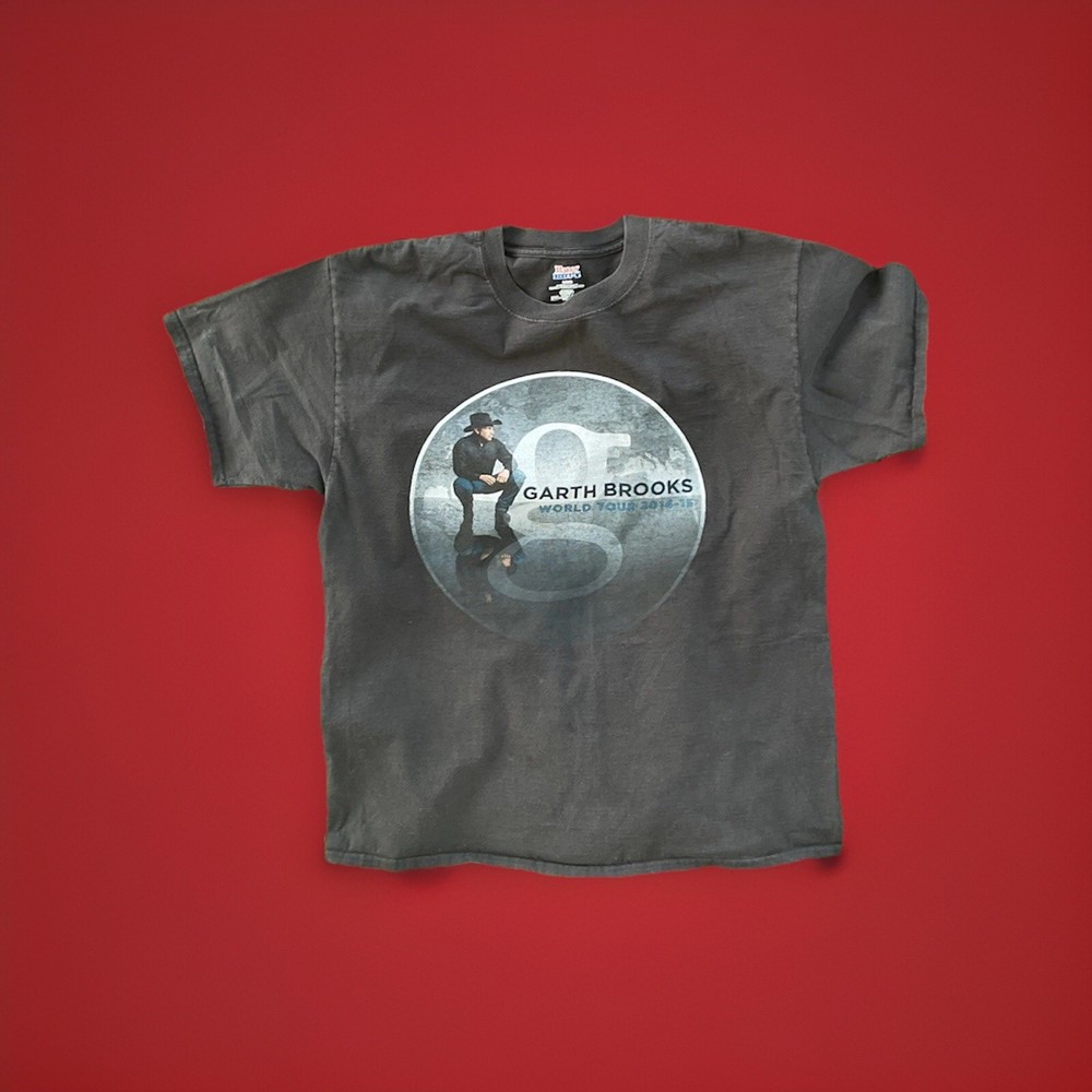 Garth Brooks Black World Tour 2014-2015 Double Sided Band Shirt for Adults