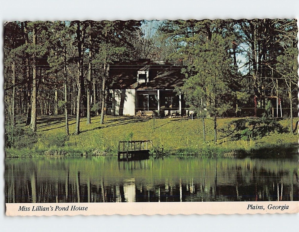 Postcard Miss Lillians Pond House Plains Georgia USA