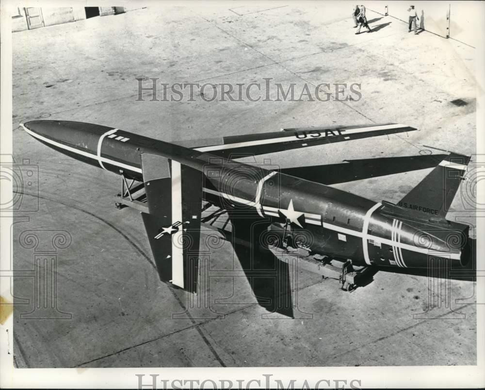 1956 Press Photo Northrop Snark SM-62 missile at Patrick Air Force Base, Florida