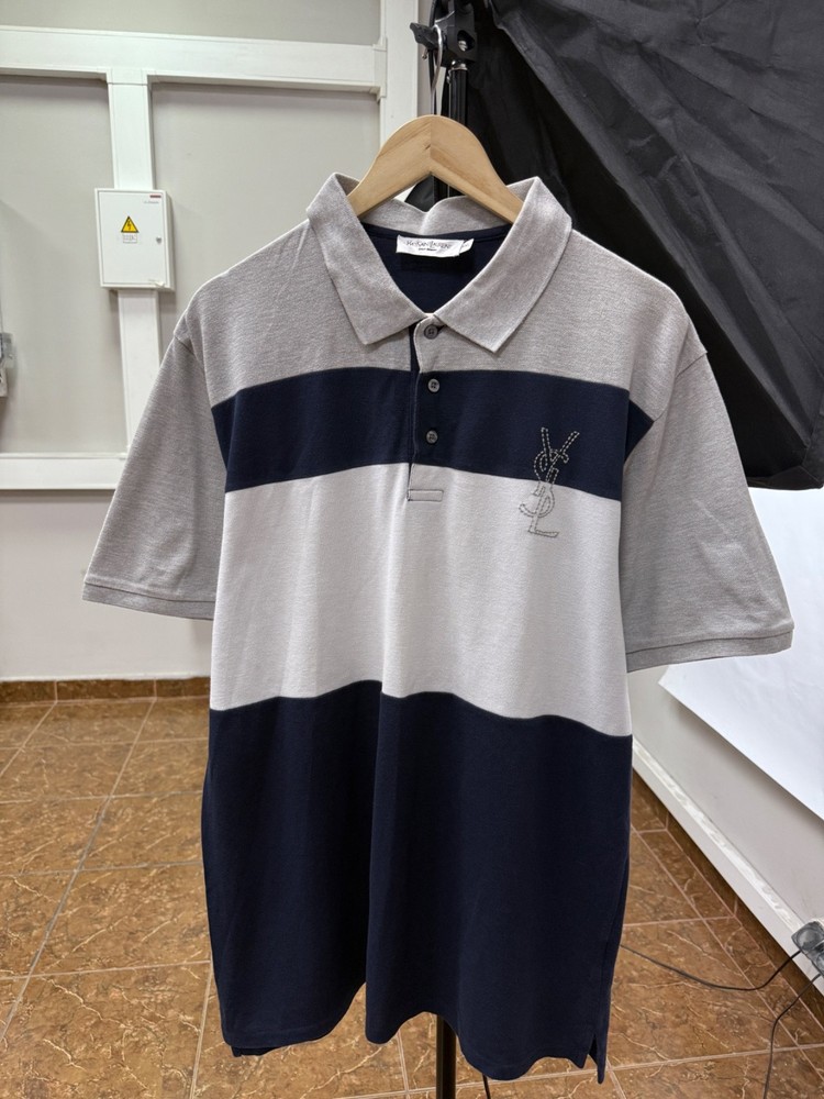 Vintage 90s Yves Saint Laurent YSL Polo T-Shirt Rare Retro size XXL