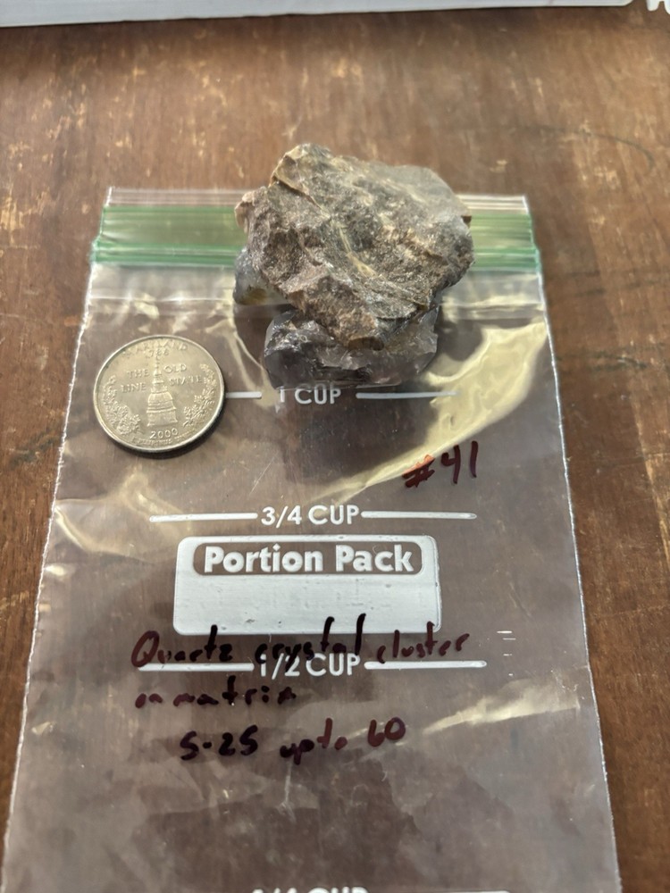 Quartz Crystal Cluster on Matrix Mineral Cluster Specimen (#91)