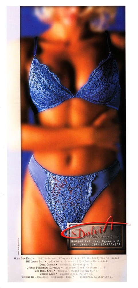 DOLVIA Magazine Print Ad Advert #05 RARE 1999 SEXY LINGERIE DE FEMME half page