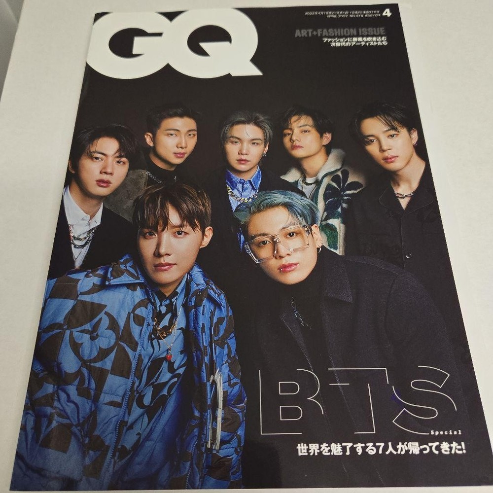 GQ JAPAN April 2022 BTS Cover Magazine RM JIN SUGA JHOPE JIMIN V JUNGKOOK