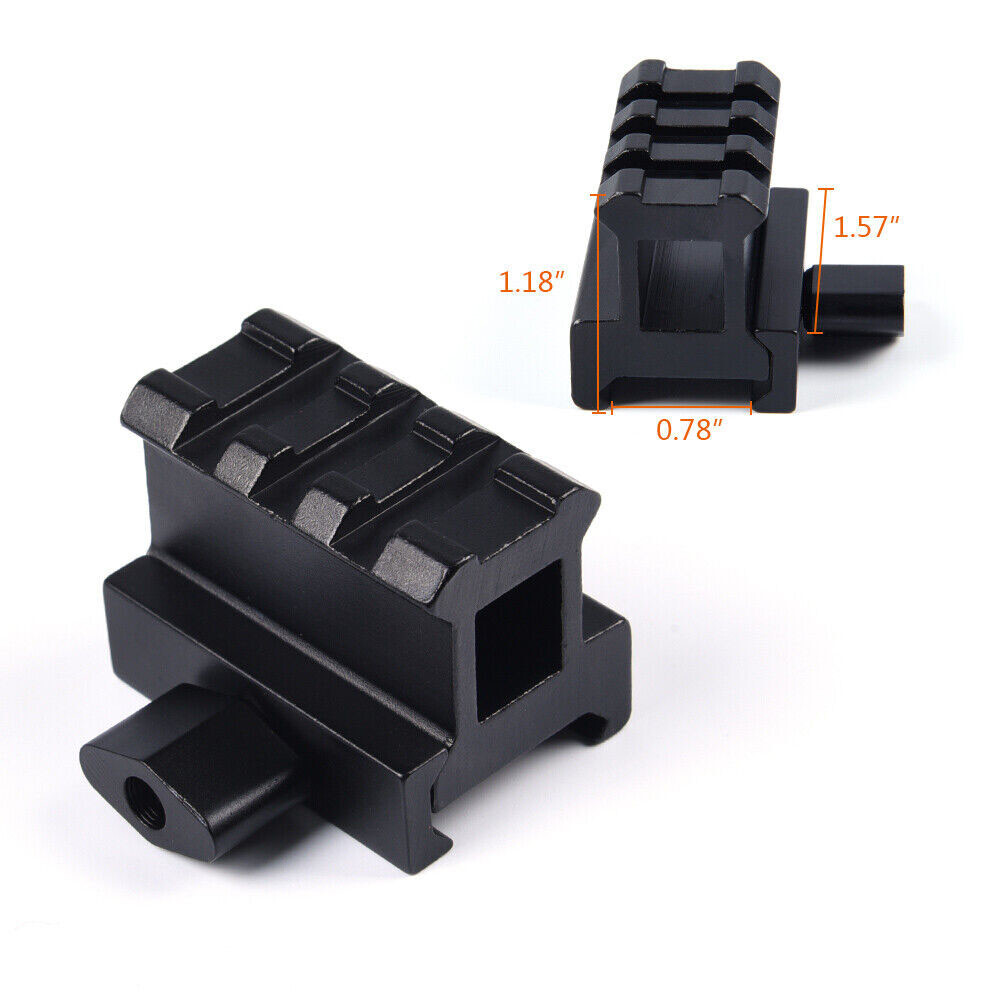1 Inch 3 Slot Scope Bracket Lockdown Riser Profile Red Dot Picatinny Mount for Precision Aiming and Stability