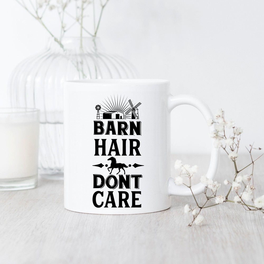 Horse Racing Barn Hair Gift Coffee Mug for Jockeys and Fans