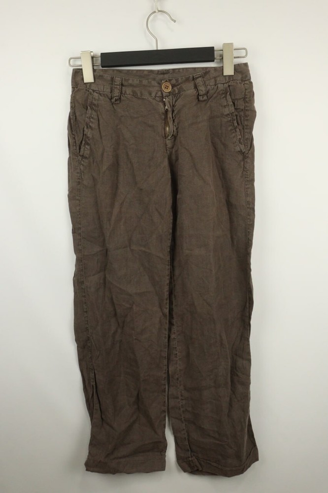 TRANSIT PAR SUCH Brown Wide-Leg Chino Pants Trousers Size 2 / W28 Zip Fly