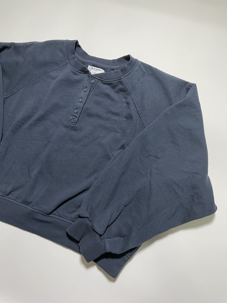 Old Navy Women SoComfy Oversized Button-Front Sweatshirt Size X-Large