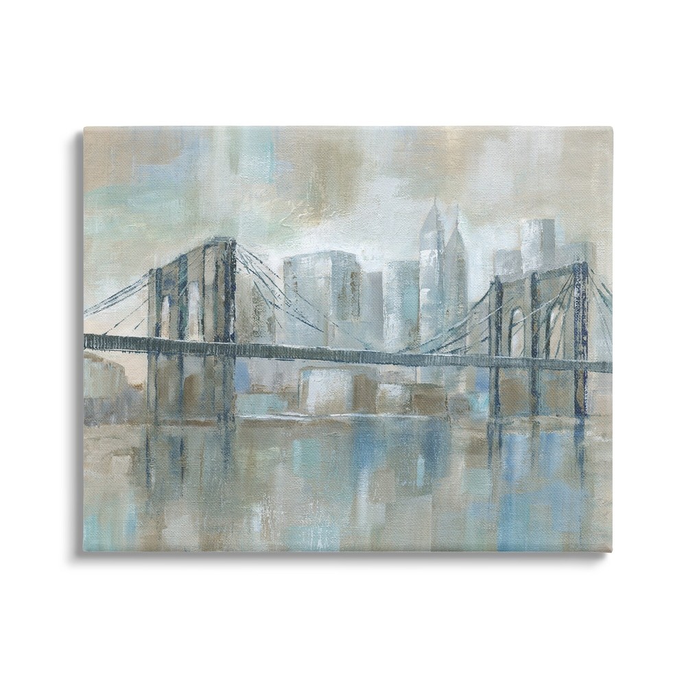 Stupell Ocean Water Bridge Reflection Abstract Blocked