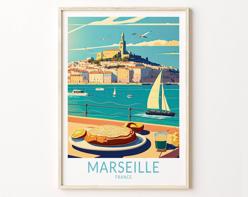 Marseille France Food And Travel Print Marseille Coast Poster Print Marseille