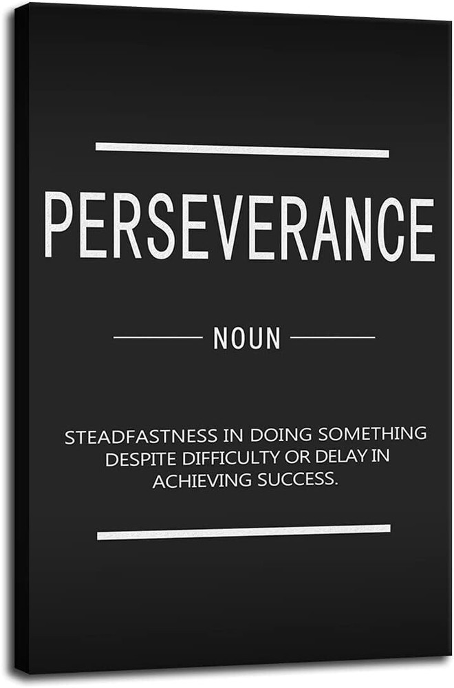 Motivational Canvas Wall Art Perseverance Inspiring Poster Printing Inspirationa
