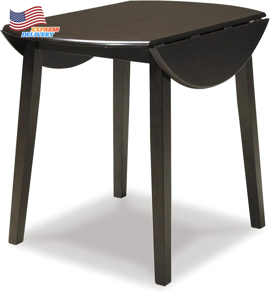 Hammis round Dining Room Drop Leaf Table Seats up to 4 Hinged Drop Leaves Wood