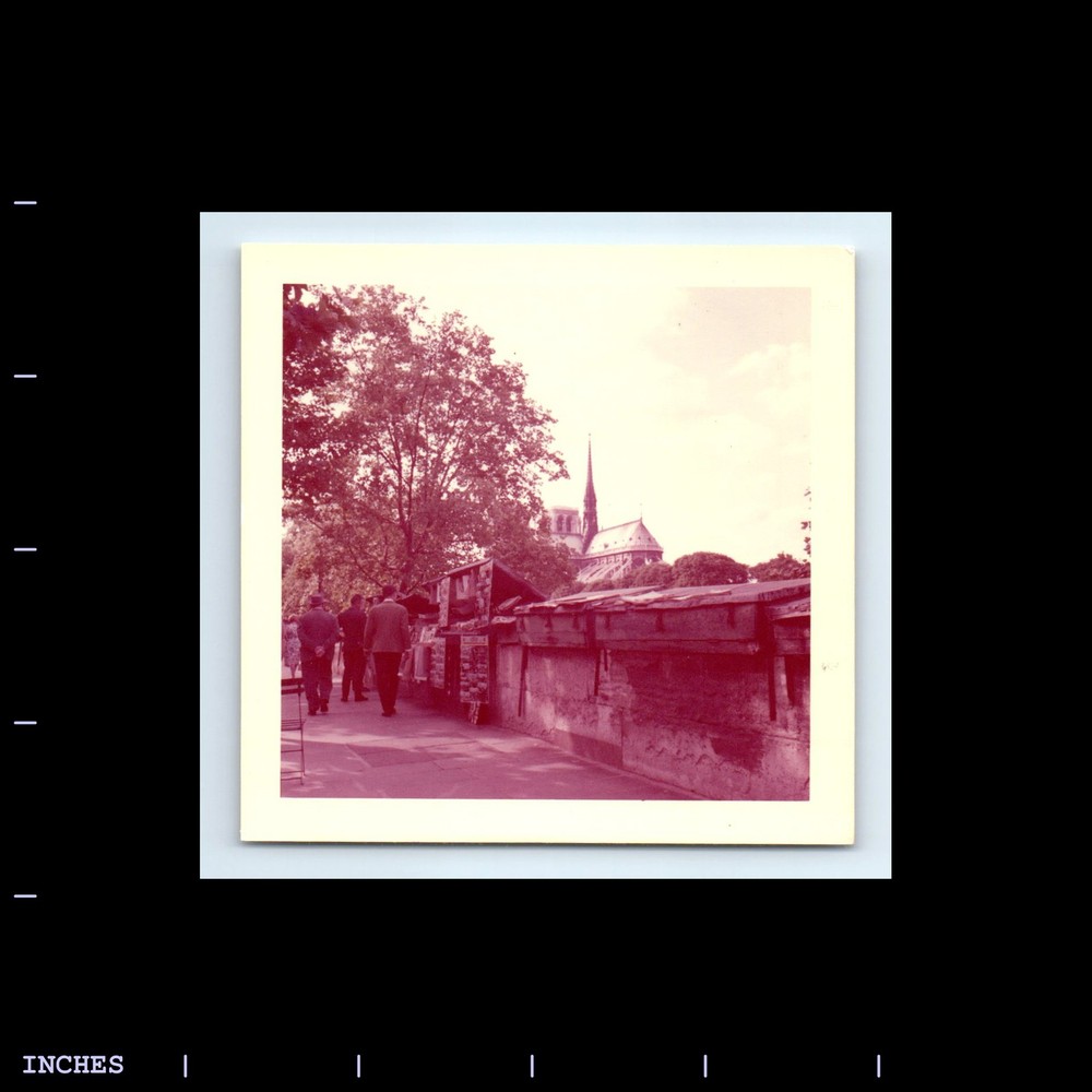 Square Color Photo NOTRE DAME DE PARIS FRANCE STREET SCENE