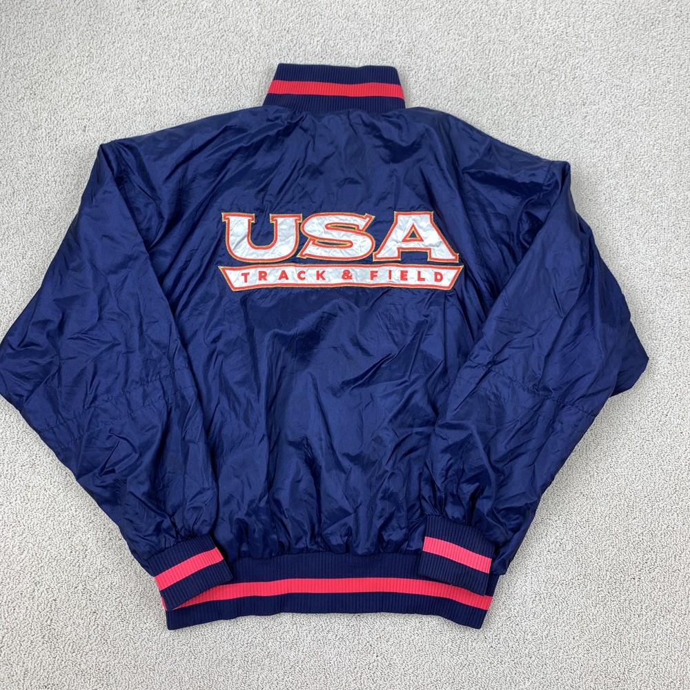 Vintage Nike USA Track & Field Jacket Men's Large Navy Red