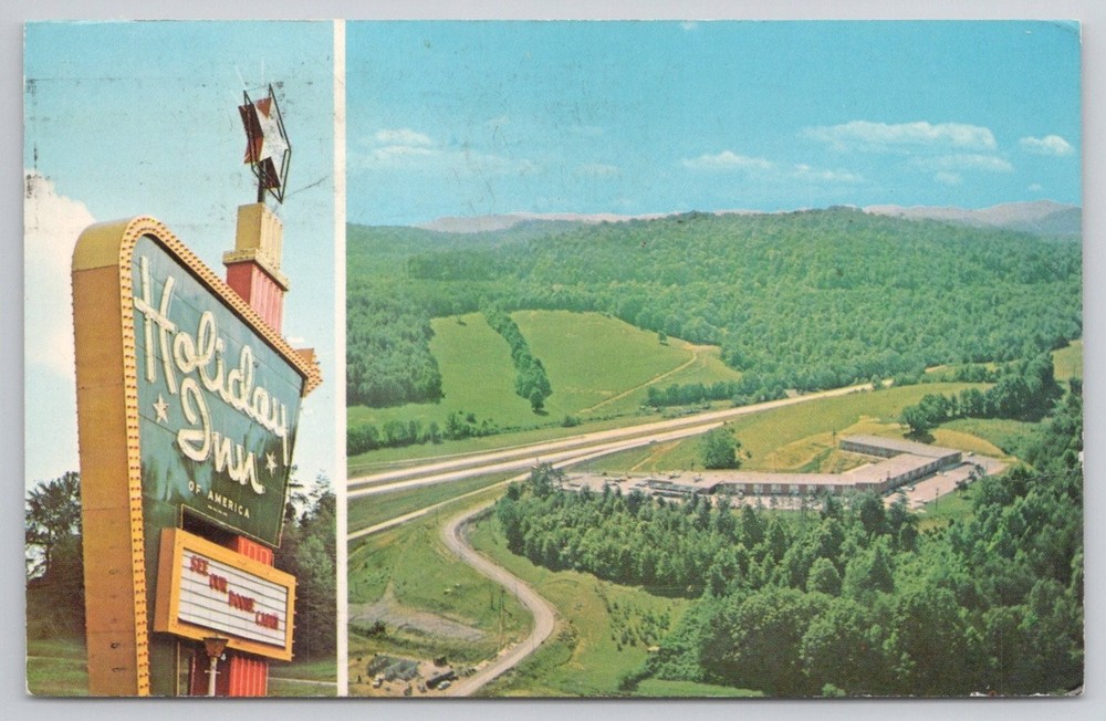 Vintage Holiday Inn Corbin, Kentucky I-75 Postcard 1960s Dexter Press Chrome
