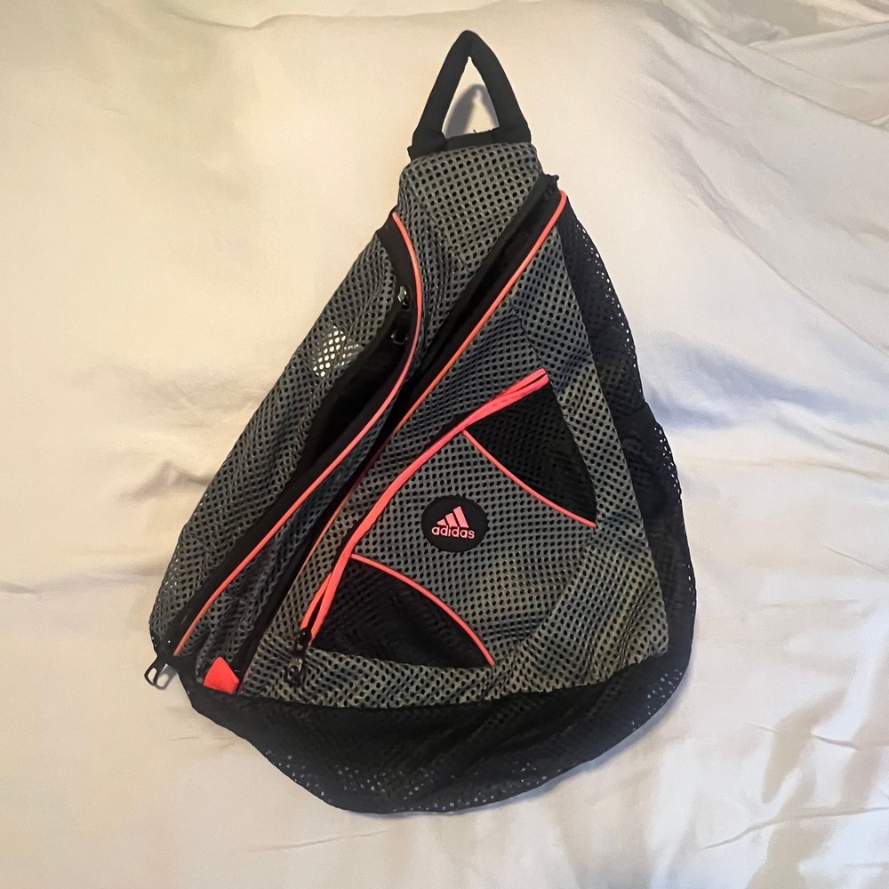 Adidas Load Spring Sling Backpack Shoulder Bag Black Pink