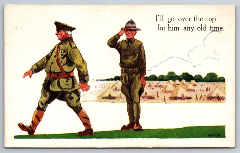 WWI Military Recruit With A Message On Back C1918 Postcard L24