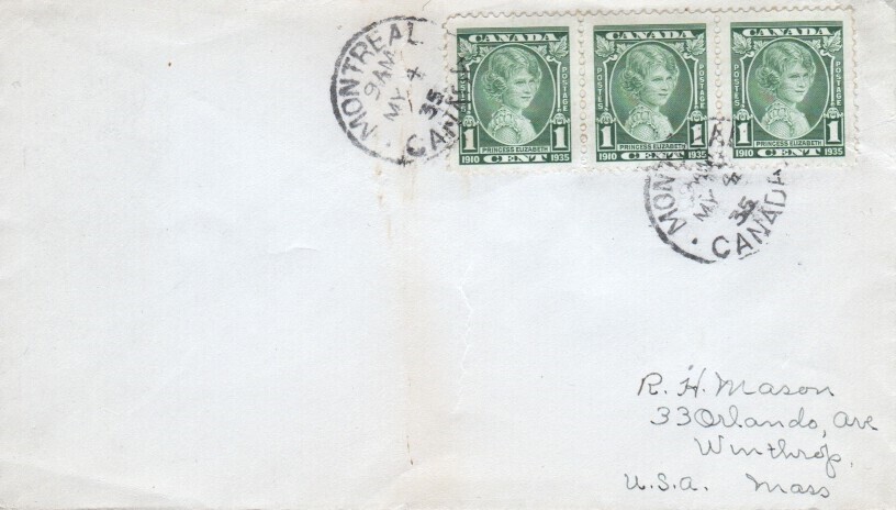 CANADA #211/216 KING GEORGE V SILVER JUBILEE set of 6 FDC's - Montreal 1935