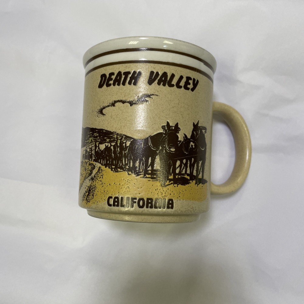 VTG Otagiri Souvenir Mug Death Valley Features Twenty Mule Team History