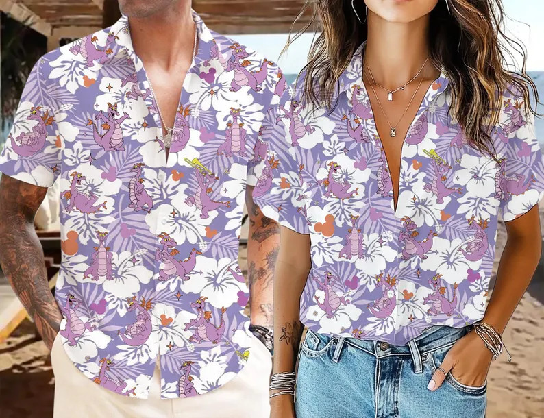 Purple Dragon Hawaii Shirt Men Women Tropical Beach Vacation