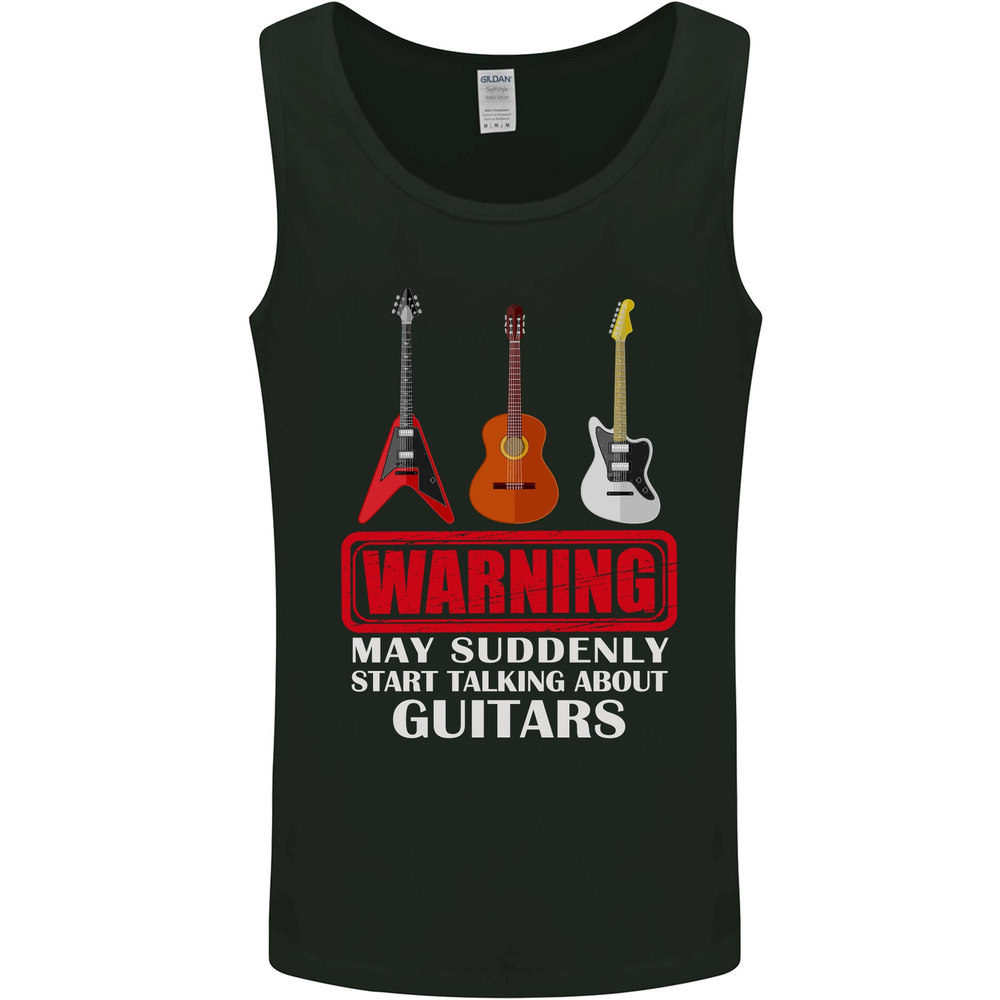 Suddenly Start Talking About Guitars Funny Mens Vest Tank Top