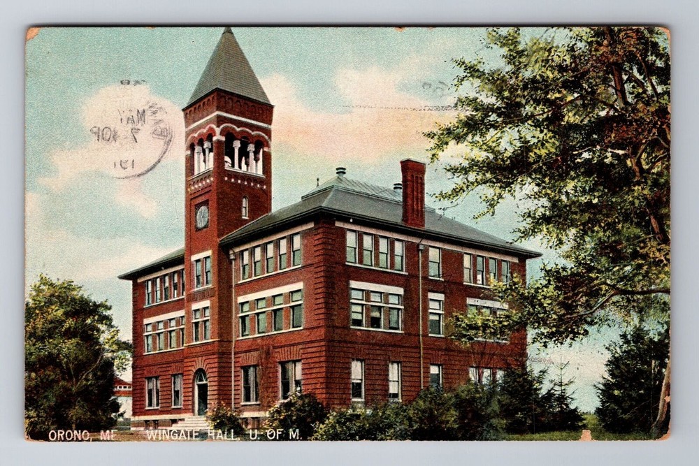Orono ME-Maine, Wingate Hall, University Of Maine, Vintage c1913 Postcard