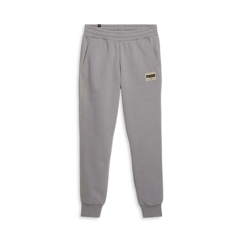 PUMA Mens Grey Logo Cuffed Sweatpants Casual Athletic Joggers 67725102