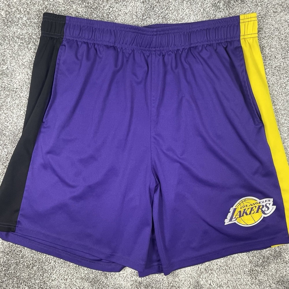 NBA Lebron James #6 Purple Los Angeles Lakers Basketball Shorts Ultra Game Sz XL