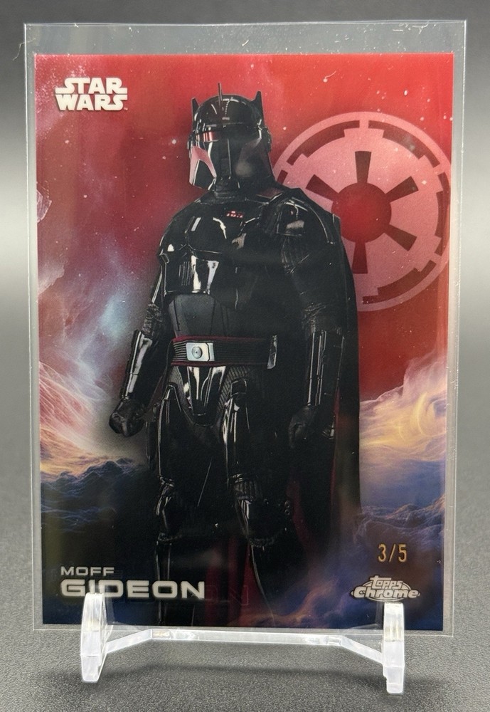 2025 Topps Chrome Star Wars Moff Gideon Dathomir Red (True Red) Parallel /5