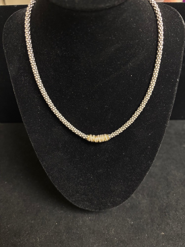 Lovely Lagos Caviar 925 Silver 18K Gold 16