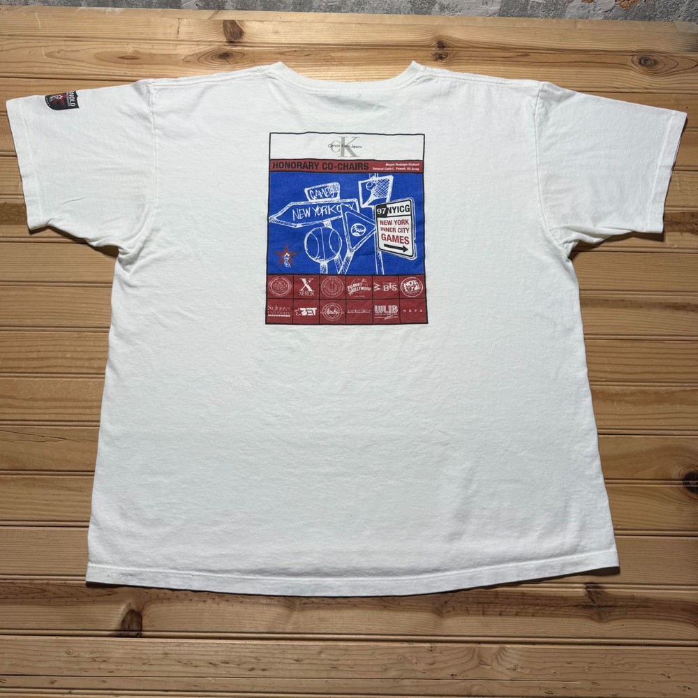 Vintage 1997 Calvin Klein Jeans New York Inner-City Games Graphic T-Shirt - XL