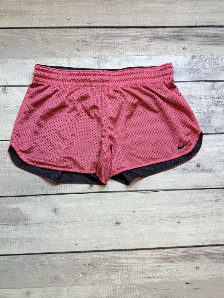 Nike Women’s DRI-Fit Mesh Athletic Shorts Size S(4-6) Hot Pink & Black NEW!