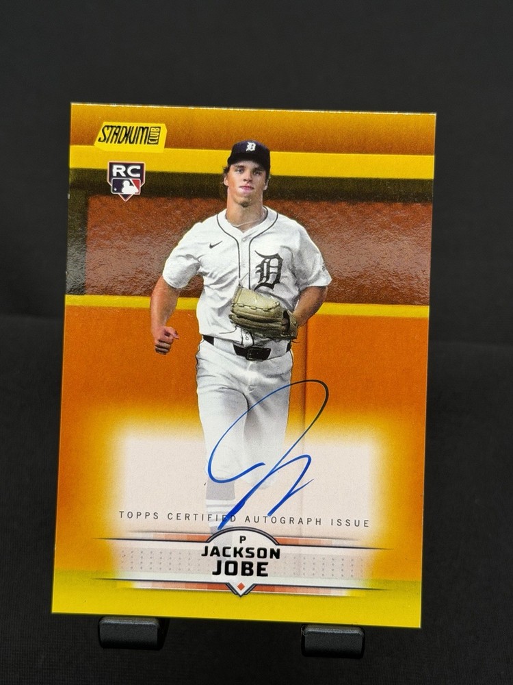 2025 Topps Stadium Club Jackson Jobe Yellow On Card Auto RC #SCBA-JJO
