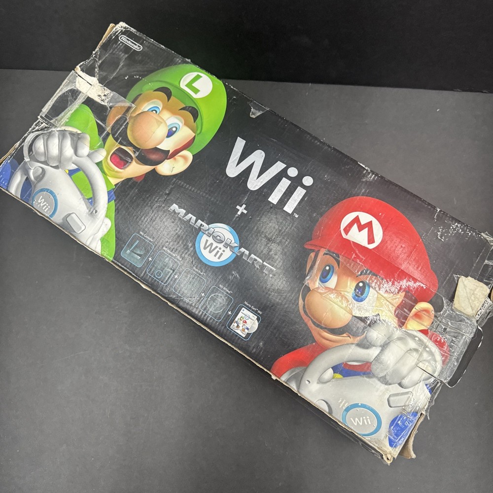 BOX ONLY - Nintendo Wii Mario Kart Edition Long Box See Pictures Before Buying